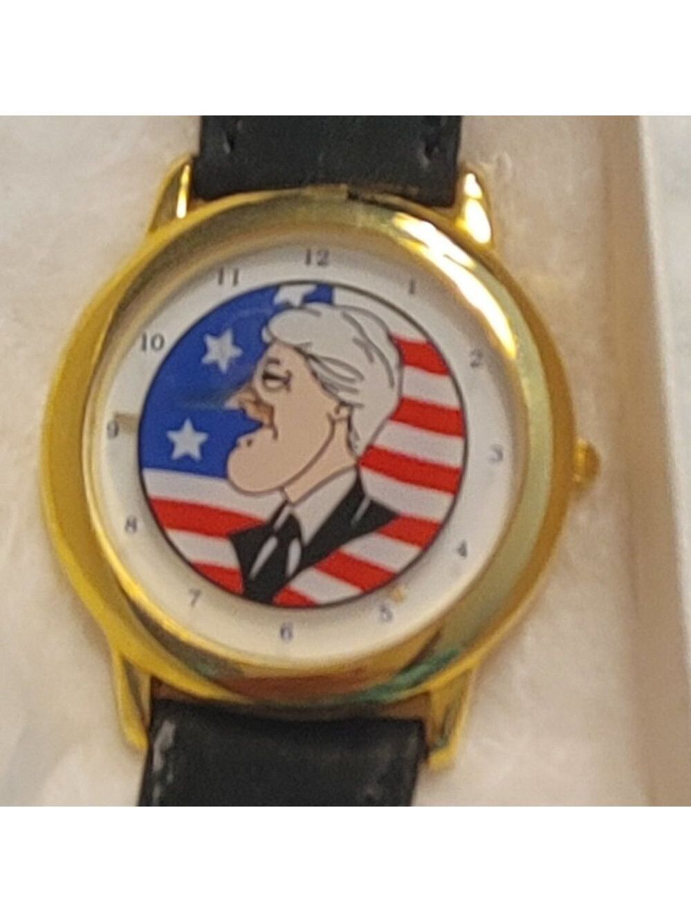 Rare Vintage Political Statement Bill Clinton Nose Grows Wrist Watch